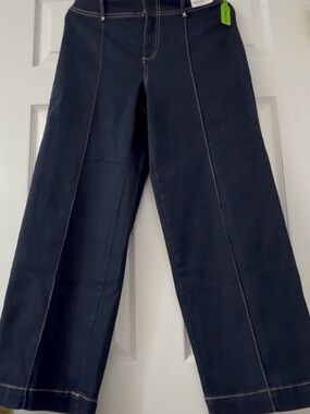 Marc New York Dark Blue High-Rise Wide Leg Jeans